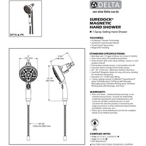 Moen Engage Magnetix Six-Function Handheld Shower Head, Model 26008